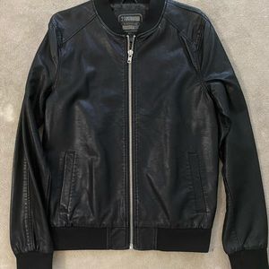 Leather Bomber Jacket.